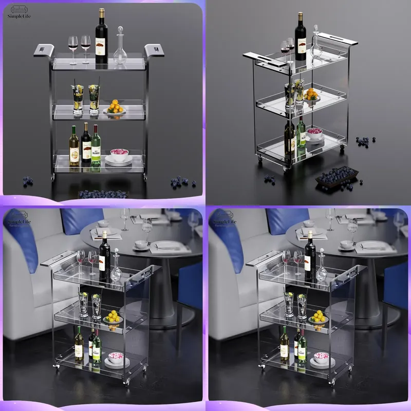 Kitchen Baking Cart - عربة مطبخ عصرية بثلاثة طوابق مع