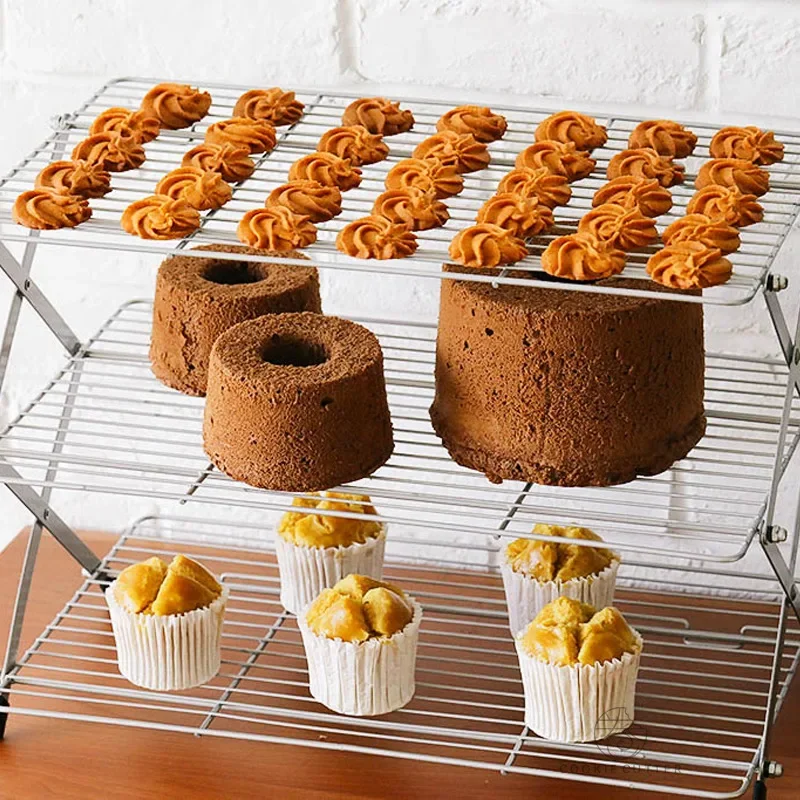 طوي متعدد الطبقات كعكة رف التب - مراجعة Kitchen Baking Rack وسعره
