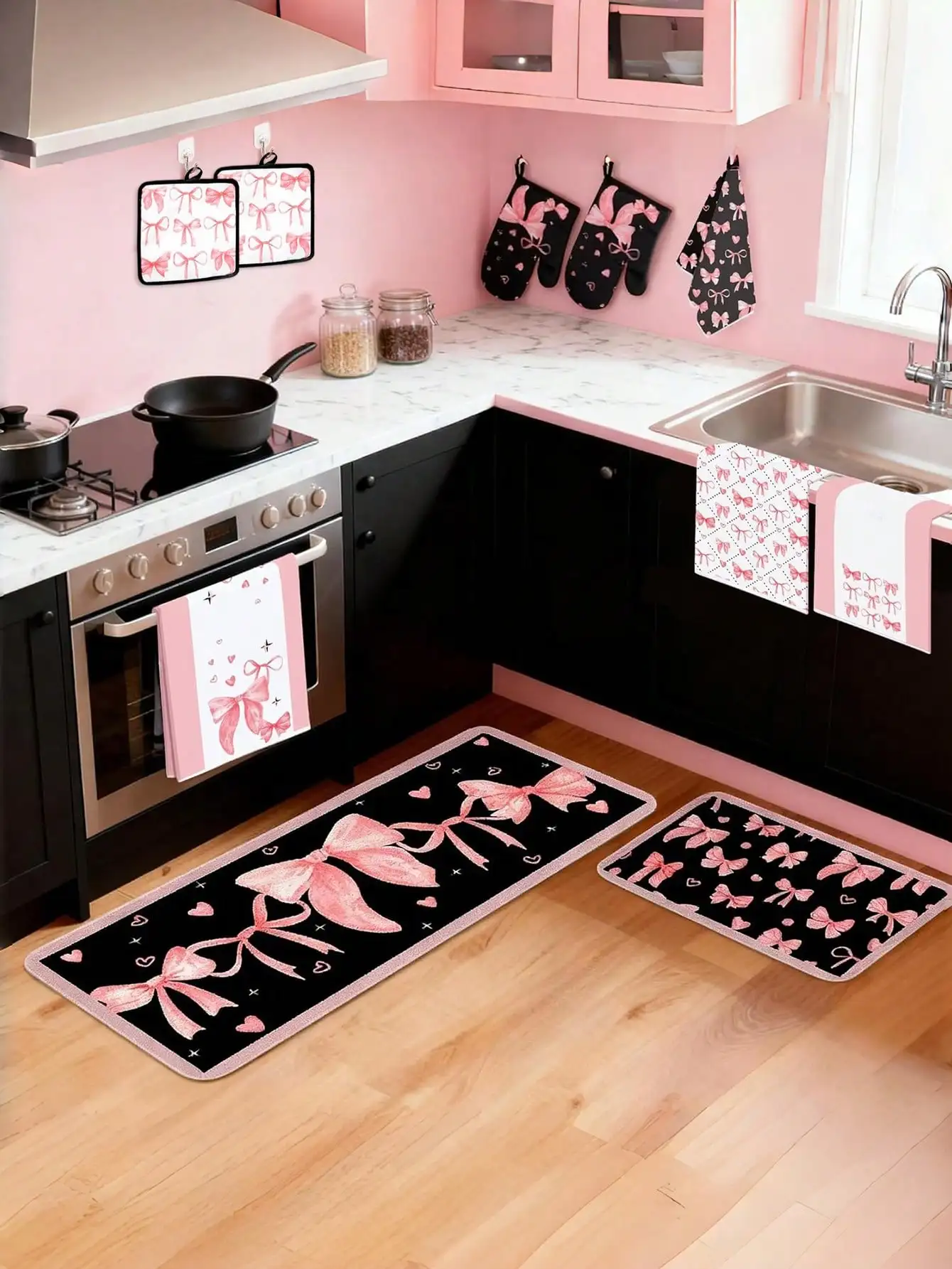 مجموعة إكسسوارات المطبخ الوردي - مراجعة Baking Kitchen Set وسعره