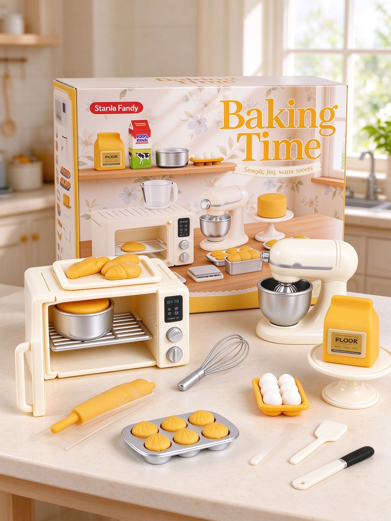 مجموعة ألعاب محاكاة مصغرة لعمل - مراجعة Kitchen Kids Baking Set وسعره