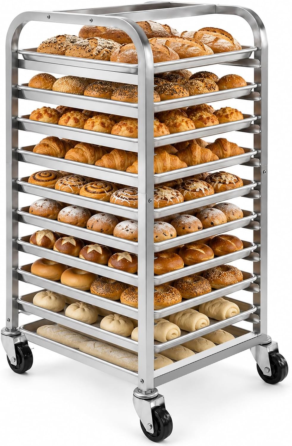 رفوف من الفولاذ المقاوم للصدأ  - مراجعة Kitchen Baking Cart وسعره